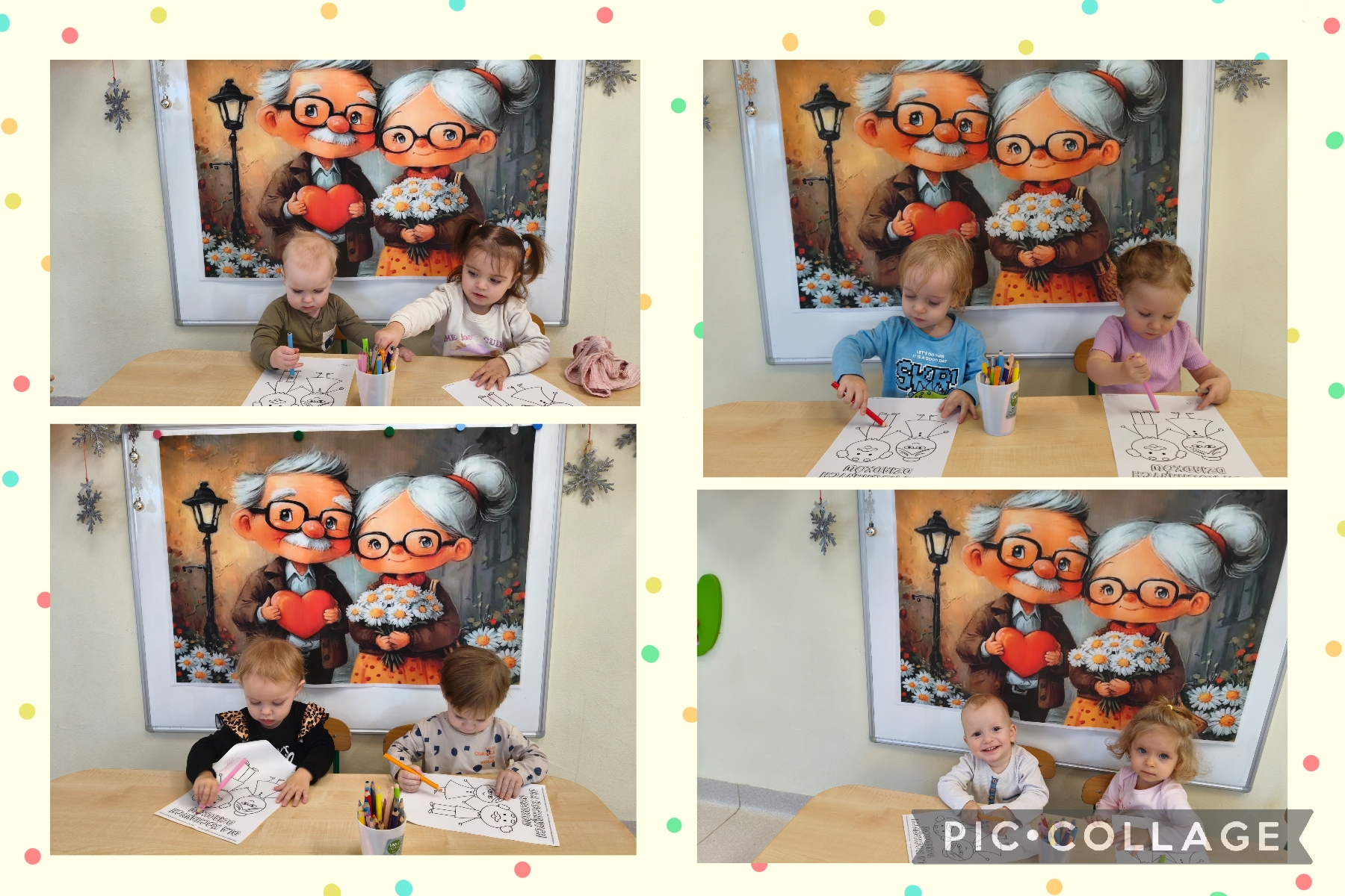 W minionym tygodniu Smerfiki uczestniczyły w zajęciach poświęconych tematyce związanej z nadchodzącym świętem Dnia Babci i Dziadka.